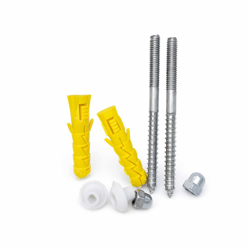 Inox šrafovi 6x100 za WC šolju sa tiplovima podloškama i kapam